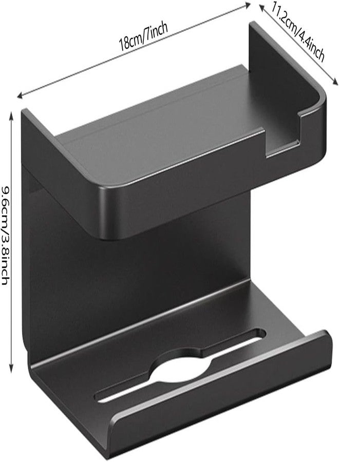 MVM Enterprise Toilet Paper Holder with Phone Shelf, Adhesive or Screw Wall Mounted Toilet Paper Roll Storage, Bathroom Tissue Holder, Toilet Paper Roll Dispenser - Image 2